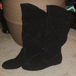 Black knee high boots